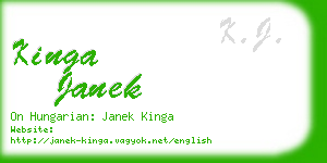 kinga janek business card